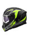 LS2 FF818 Storm III Dynamo Black H-V Yellow Motorcycle Helmet Full Face ECE 22.06 1600gr with Pinlock and Sunvisor