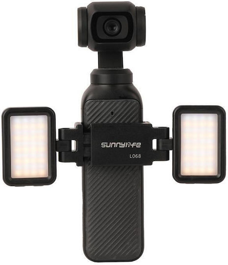 Dji Osmo Pocket 3 Sunnylife Adjustable Video Light Led Fill Light Quick Release Portable Three-Color Fill Lamp Adjustable Setting Black