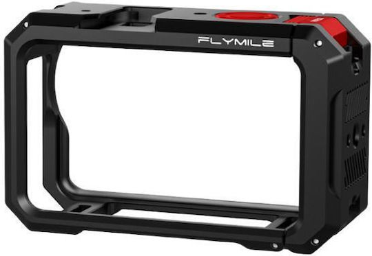 Dji Osmo Action 6 Flymile Κάμερα Cage Μεταλλικό Προστατευτικό Πλαίσιο Θήκη Επέκτασης Μαύρο Κόκκινο