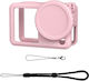 Silicone Case Lens Action Camera Dji Osmo Action 6 Flymile Action Pink