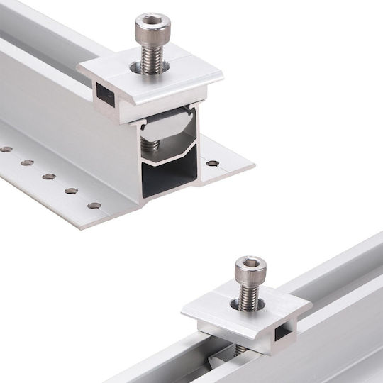 Wetown Photovoltaik-Zubehör Mittlere Klammern für Solarmodulmontage 4 Stück 35mm