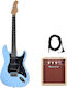Stm 33 Blue Electric Guitar Amplifier Bundle