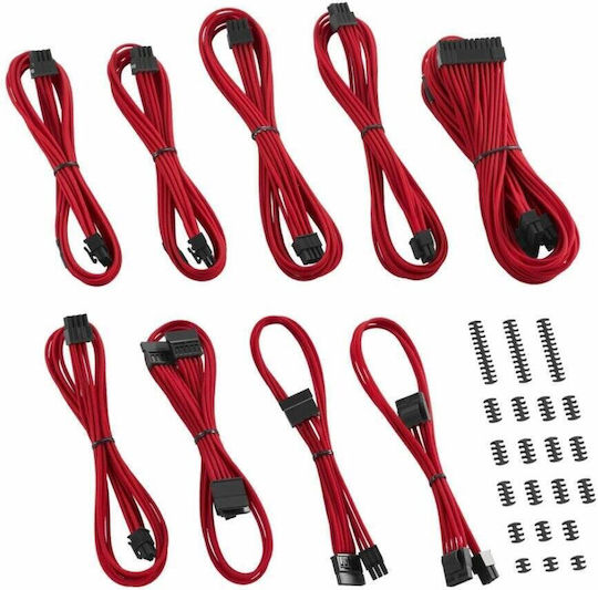 Modding Pc Cablemod Classic Modmesh C-series Kit Cabluri Corsair Axi Hxi & Rm Roșii