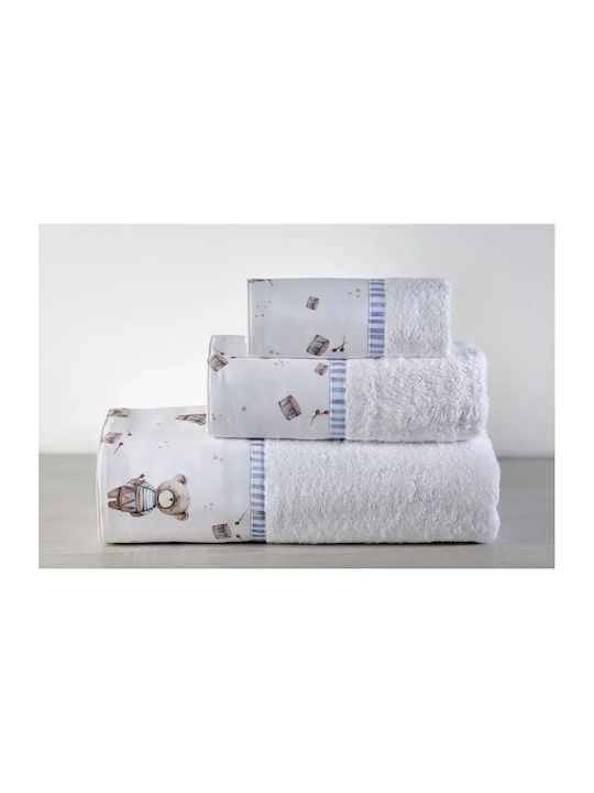Down Town Home Set of baby towels 3pcs White Weight 600gr/m²