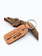World's Best Dad Handmade Leather Keychain