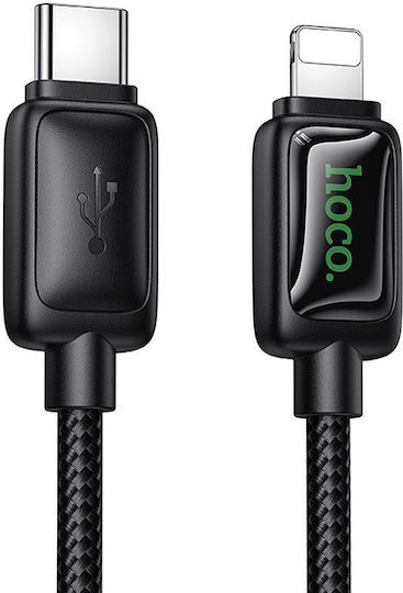 Hoco Редовна USB-C към Lightning кабел 30W Черен 1.2м (311838)