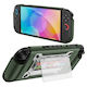 Nintendo Switch 2 Anti-Slip Protective Console Case Game Texture TPU Hybrid Card Slot Green