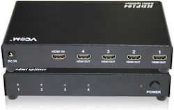 Vcom DD414A Splitter 1x Intrare HDMI La 4x Ieșiri HDMI
