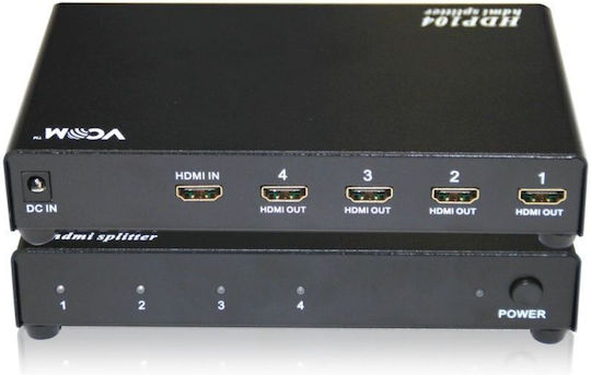 Vcom DD414A Splitter 1x Intrare HDMI La 4x Ieșiri HDMI