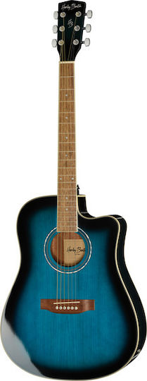 Harley Benton Ακουστική Κιθάρα D-120ce Cutaway Blue