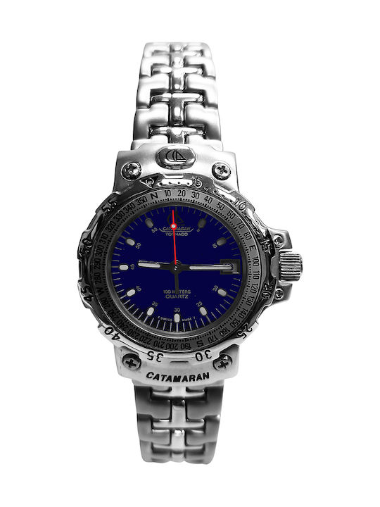 Catamaran Men's Watch 32mm Battery with Silver Metal Bracelet