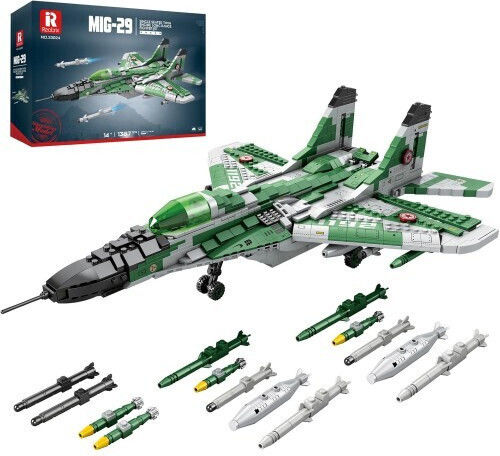 Reobrix Mig-29 33024 Set De Construcție Model Colecționabil Tehnic Avion Militar De Vânătoare 14+ Adulți