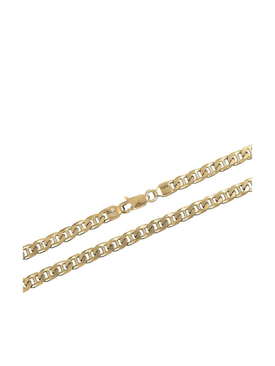 Verorama Silver Chain Neck Gold-plated Thin Thickness 5.8mm and Length 60cm