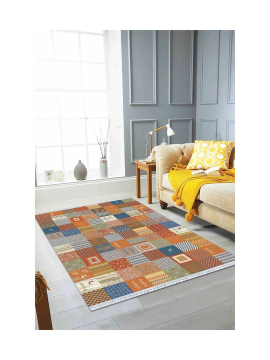 Sport Woven Living Room Rug Patchwork Multicolour Non-slip 100cmx200cm