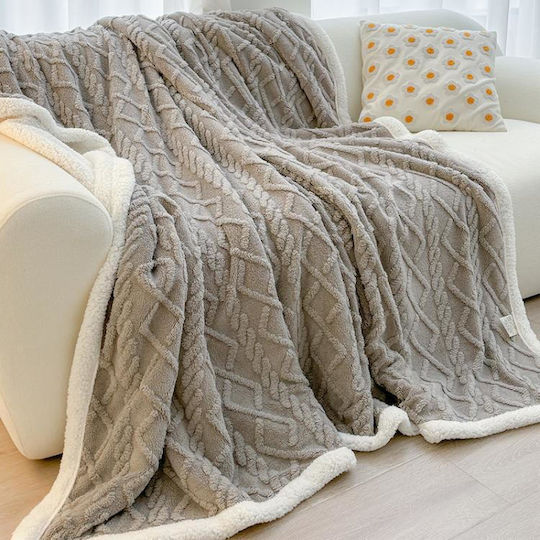 Blanket Fleece Double 200x230cm Elegant Grey