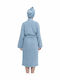 SteweHome Damen Bademantel Handtuch Haar Blau Baumwolle