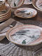 19-Piece Stoneware Porcelain Peacock Garden Dinnerware Set for 6 People 24x24cm