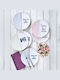 Set 6 Pieces Dessert Plates Fireproof Colorful Stripes 20x20cm