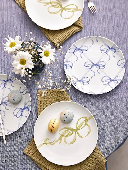Porcelain Fiocco Dinnerware Set 4 Pieces 21x21cm
