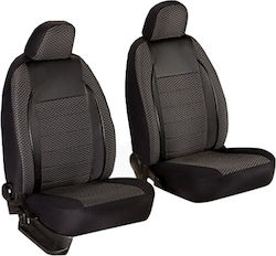 Комплект Калъфи За Автомобилни Седалки Elegance Edition V2 Текстилен Материал Еко Кожа Вложки 11 Броя Черни