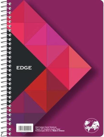 Globus Τετράδιο Ριγέ Β5 3 Θεμάτων Edge Ροζ