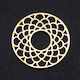 Stahl Rundes Muster Blume Gold 17,5 mm 2 Stück