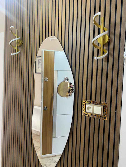 Moderne Led Wandleuchte Spirale Aluminium Gold 45cm