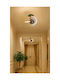 SteweHome Wandleuchte Tropfen Kristall Goldene Basis – 22cm