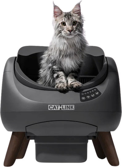 Catlink Τουαλέτα Γάτας Αυτοκαθαριζόμενη με Φίλτρο Γκρι Μ59.9 x Π53.3 x Υ54.5cm