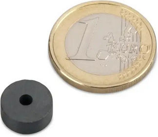 Magnet Scheibe Φ11x4.5x2.7mm Ferrit Haftkraft 350g