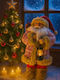 Luxurious Noel Baba Santa Decorative Christmas Figure Stewehome 30×15 Cm