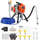 Pistol De Vopsit Pentru Suprafețe Mari Putere 1500 W 2.65 L Min 125 Bar Furtun 20 M 2 Roți Duze 515 517 519 521 621