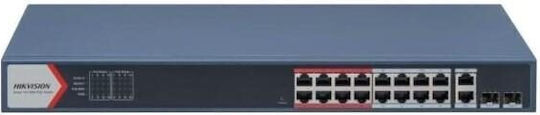 Hikvision DS-3E1318P-EI/M Verwaltet L2 PoE+ Switch mit 16 Ports Ethernet