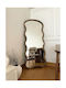 SteweHome Asymmetric Floor Mirror with Brown Wooden Frame 180x80cm