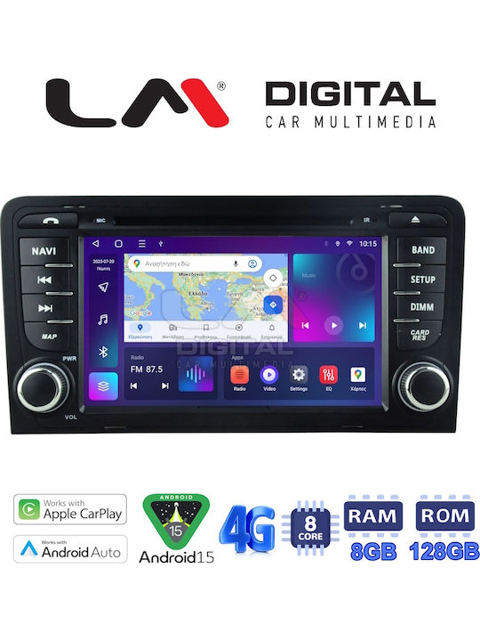 LM Digital Car Audio System for Audi A3 2003>2012 (Bluetooth/USB/WiFi/GPS/Apple-Carplay/Android-Auto)