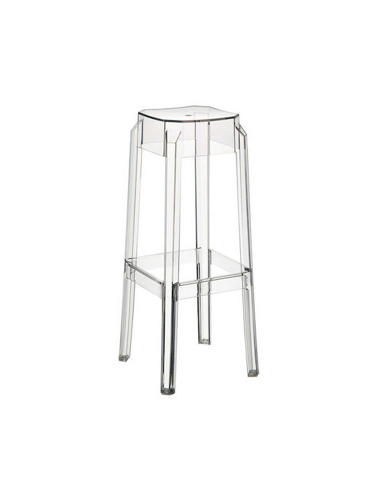 Σκαμπό Μπαρ από Πολυπροπυλένιο Fox Stool 75 Clear 36x36x75εκ.