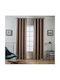 Mc Decor Blackout Curtain with Grommets Brown 140x265cm