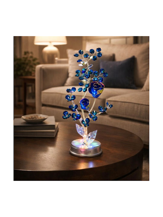 Dekoratives Blume Kristall Bonsai De Cristal Licht Batterien 12x10x30cm Galifas