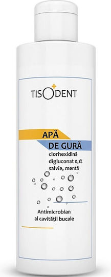 Apa de Gură Antimicrobiană Clorhexidină Salvie Mentă Tisodent 250ml Tis Farmaceutic