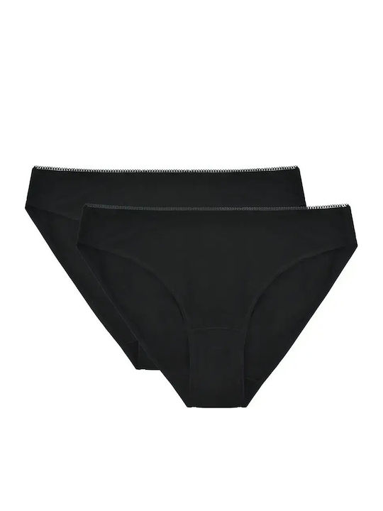 Promise Γυναικεία Slip 2Pack Μαύρο