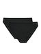 Damen Slip 2Pack Black
