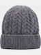 Beanie Männer Beanie mit Strickmuster in Gray Farbe