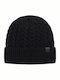 Beanie Männer Beanie mit Strickmuster in Schwarz Farbe