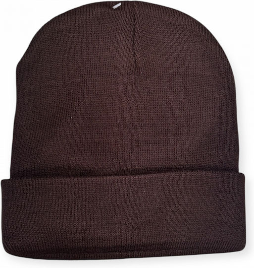 Beanie Unisex Beanie Knitted in Brown color