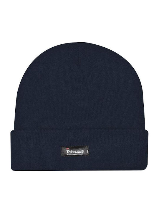Beanie Unisex Fleece Beanie Knitted in Blue color