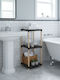 FixWood Boden Badezimmerregal Kunststoff 28x25x72cm Schwarz