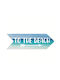 Decorative Sign "to Beach" Handmade Wooden 25x8cm