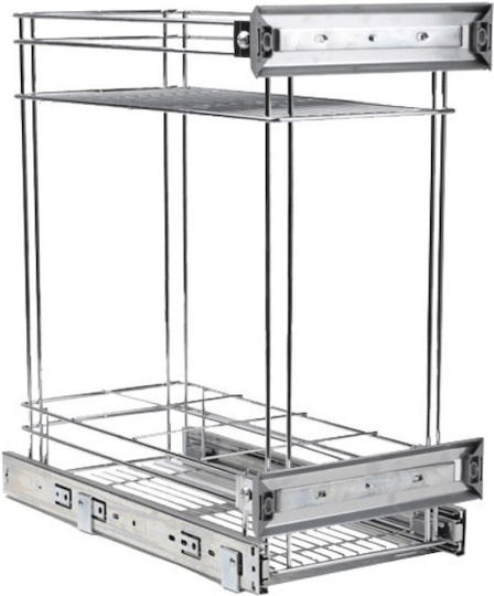 Fgv Wire Double Drawer Basket Brake Nickel 40cm
