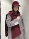 Women's Knitted Scarf Red