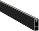 Closet Tube Rubber Strip Finetto 30x12x3000mm Black Matte